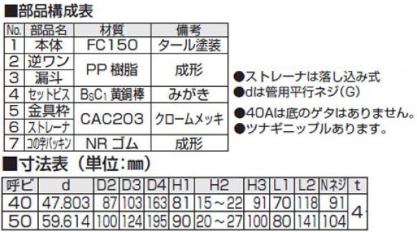 D-5BY 防水用床排水トラップ横型 アウスのことなら配管資材の材料屋