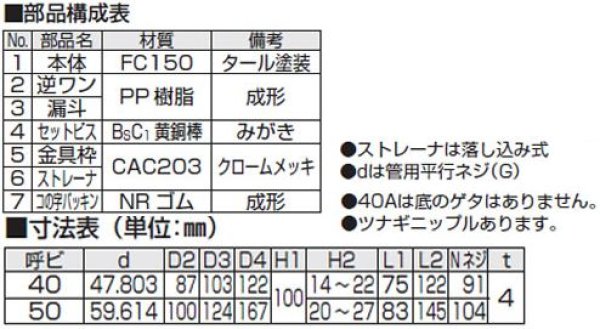 D-5AY 非防水用床排水トラップ横型 アウスのことなら配管資材の材料屋