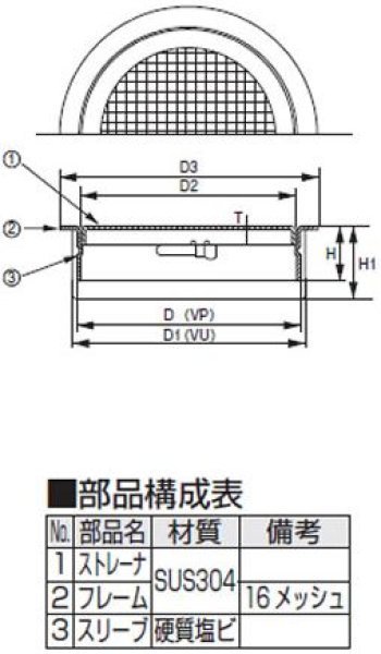 メール便なら送料無料 アウス:カバー付防虫目皿(VP・VU兼用) スーパー