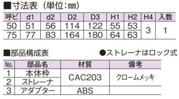 D-SNC-PU 排水目皿-Ｃ型（VPVU兼用） アウスのことなら配管資材の材料