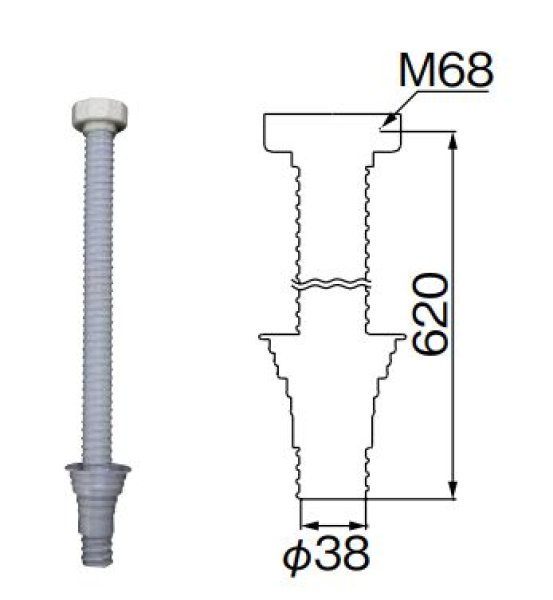 画像1: M25PGB　縦引トラップ用排水ホ－ス　ミヤコ株式会社　【A5】 (1)