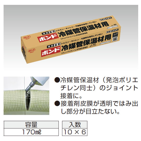 ボンド冷媒管保温材用のことなら配管資材の材料屋【いいなおおきに！】